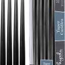 Hyoola 12 Pack Tall Taper Candles - 10 Inch Black Dripless, Unscented Dinner Candle - Paraffin Wax with Cotton Wicks - 8 Hour Burn Time