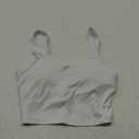 CRZ YOGA Womens Butterluxe Strappy Longline Sports Bra - Padded Criss Cross Yoga Workout Crop Tank Tops Small, White