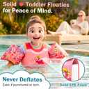 Dark Lightning Toddler Swim Vest for Age 2-7 Years Old, Toddler Floaties with Arm Wings 30-50 Pounds,USCG Approved Kids Life Jacket for Boat/Sea/Pool/Puddle, One Size