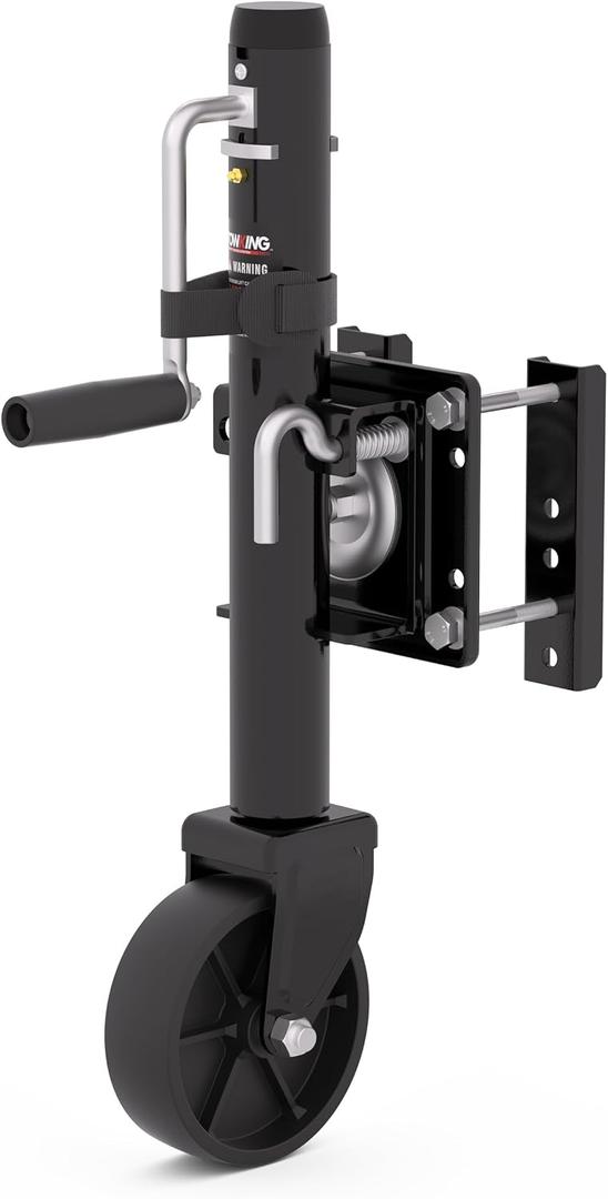 1200 lbs Trailer Jack with Wheel, 10" Lift, Bolt On Tongue Jack for RV, Boat, Trailer and More