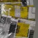 WELMECO Abstract Wall Art Geometric Line Painting Picture Bathroom Bedroom Wall Decor 12"x16"x3 Pieces (Yellow)