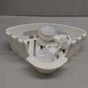 LEVERLOC Corner Shower Caddy Suction Cup, Shower Caddy Basket Powerful Suction Bathroom, Waterproof & Rustproof Organizer for Bathroom Storage, No-Drilling Removable (White)