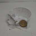 Yosoan Fabric Wall Sconce Indoor Bedside Wall Lamp Fixture, Vintage Industrial Hardwired Boho Semi Circular with White Half Moon Shade for Reading Bedroom Living Room Dinning Room(Antique)