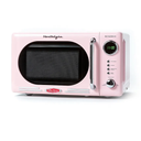 Nostalgia Retro Compact Countertop Microwave Oven 0.7 Cu. Ft. -700-Watts with LED Digital Display-Child Lock-Easy Clean Interior-Pink