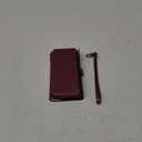 Defencase for Galaxy S25 Ultra Case Wallet with RFID Blocking Card Holder for Women Men, PU Leather Magnetic Snap Flip Wrist Strap Zipper Wallet Phone Cases for Samsung Galaxy S25 Ultra 6.9", Wine Red