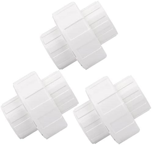 CKVIHAV 3/4 Inch PVC Union Coupling Pipe Fitting Adapter (Socket x Socket), 3 Pack, White, Sch40 PVC, EPDM O-Ring, Glossy Finish, Recommended for Plumbing