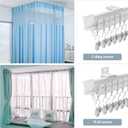 Bendable Ceiling Curtain Track Flexible Curved Curtain Tracks Wall Mount Room Divider RV Curtain Track Heavy Duty Curtain Rail System 14Ft Ceiling Track for Curtains Bay Window