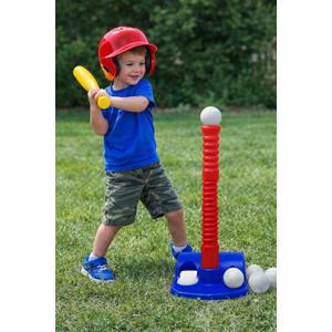 Kids Tee Ball Set with 10 Balls Adjustable Height Batting Tee for Toddlers & Kids Indoor Outdoor Baseball Training Toy for Beginners