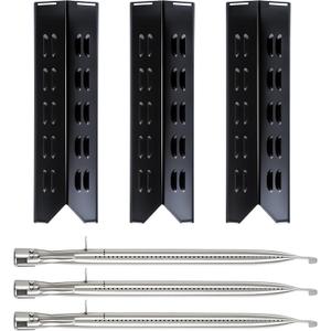 FSOGBG3005 Grill Replacement Parts for Outdoor Gourmet Grill Parts 3 Burner Flame Tamer Burner Tube FSODBG1204 FSODBG3003 FSODBG1205 FSODBG1200 Outdoor Gourmet Pro Triton Parts Heat Shields Burners