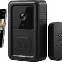 Video Doorbell Camera Wireless with Chime, Live View 2-Way Audio, Smart Ring Doorbell with HD Night Vision, Rechargeable Battery-Powered, 2.4GHz Wi-Fi Support, Cloud Storage, Advanced Home Security.