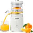 Pukomc Electric Citrus Juicer, Portable Rechargeable Orange squeezer and Lemon Juicer with USB-C, Easy to Clean, White Machine