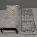 WOPITUES Floating Shelves with Wire Storage Basket, Bathroom Shelves Over Toilet with Protective Metal Guardrail, Wood Wall Shelves for Bathroom Organizers and Storage, Toilet Paper-White (15.7 inch)