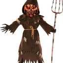 Morph Pumpkin Costume Kids, Brown Pumpkin Grim Reaper Costume Kid, Scary Halloween Costumes For Kids, Halloween Costumes Boy