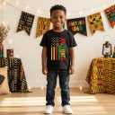 Juneteenth Shirt Kids Happy Juneteenth Freedom Tee Boys Girls Toddler Shirt 3T-7T (Black)