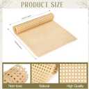 12 Pcs Rattan Repair Kit with Cane Webbing Roll, 3/16 Inch Rattan Webbing, 2 Caning Chisel, 8 Wooden Wedges, Furniture Caning Repair Supplies for Chair, Cabinet, Basket and Home Repair