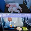 Toddler Airplane Bed, Portable Kids Travel Essentials, Soft Airplane Seat Extender for Kids 1-4, Foot Rest for Flights (Plane)
