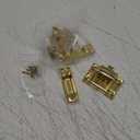 QCAA Oval Turn Cabinet Latch, for Cupboard & Other Furniture, Small, Brass Plated, Made in Taiwan, 2 Pack