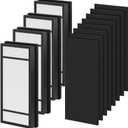 4 Packs HRF-H1 HRF-H2 True HEPA Replacement Filter H Compatible with Honeywell HPA050 HPA150 HPA060 HPA160 HHT055 HHT155 Air Cleaner Purifier with 8 pcs HRF-B1 Activated Carbon Pre-Filters