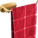 TocTen Hand Towel Holder/Towel Ring, No Drilling Stick on Wall Hand Towel Bar, SUS 304 Stainless Steel Hand Towel Rod, Strong Self Adhesive Hand Towel Rack/Hanger for Bathroom Kitchen (Brushed Gold) (8.35 Inch)
