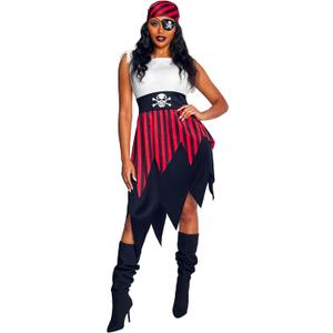 Morph Adult Pirate Costume Women Halloween Lady Pirate Outfit Cast (X-Large)