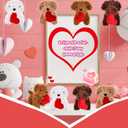 24 Pcs Valentine Mini Plush Dogs 5.5 inches Puppy Dog with Filled Heart Dogs Stuffed Animal Keychain Soft Toy Party Favor for Valentine Goodie Bag Birthday Party Gift, 4 Colors