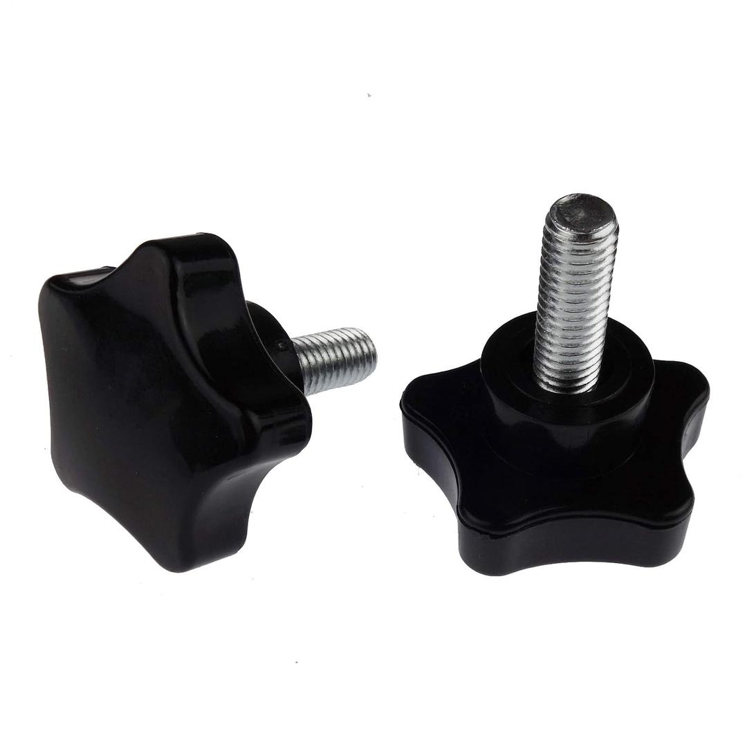 2 Pack M8 x 20mm (5/16" x 13/16") Thread Replacement Star Hand Knob Tightening Screw