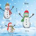 2 x CYNOSA 3Pcs Snowman Table Signs Christmas Decorations for Home Christmas Decor Winter Rustic Wooden Snowman Tabletop Centerpieces Block Signs Decorations for Xmas Holiday Party Indoor Home Decor