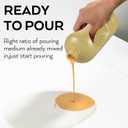 Nicpro Gold Metallic Acrylic Pour Paint, 33.8 Ounce Pre-Mixed Pouring Paint Supplies with Silicone Pour Oil & Gloves for Canvas, Rock, Wood Cell Creation Flow DIY Art Painting, Ready to Pour