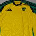 adidas Jamaica Home Men's Soccer Jersey 2024 (US, Alpha, Medium, Regular, Regular, Standard, Yellow) Size M