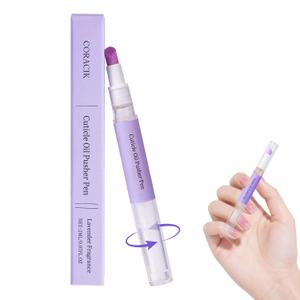 2 x CORACIK 2-in-1 Cuticle Oil Pen - 2026 New Ceramic Cuticle Pusher & Oil Pen - Nail Care Tool for Damaged Nails, Removes Cuticles & Hangnails, Moisturizes & Brightens