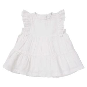 Toddler Girl Dress Flower Embroidery Flying Sleeve White Dress Summer Sweet Princess Dress Party Beach Dress, M