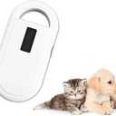 Rechargeable EMID Animal Handheld Reader, Pet Microchip Scanner, Cat Chip Reader Identification with USB Connect, Stable OLED Display and Data Storage, for Animal/Pet/Dog/Cat/Pig