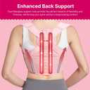 Fit Geno Posture Corrector for Women: Adjustable Lightweight Upper Back Brace for Neck Shoulder & Upper Back Pain Relief - Improve Posture Correct Hunchback Slouching Kyphosis Invisible Under Clothes (M/L Under Bust 32"-45"), Pink