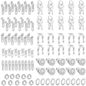 Kenning 24 Sets Cabinet Locks with Keys for Secure Drawer Mailbox RV Storage Box Replacement Lock, Zinc Alloy(5/8'' Cylinder Length, 0.4'' Max Panel Thickness)