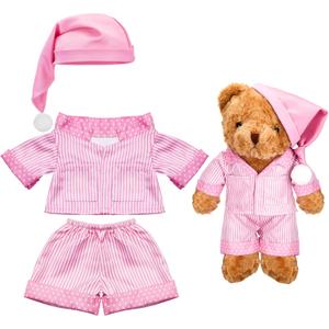 Civaner Stripe Bear Clothes Stuffed Animal Clothes 12 -16 Inch Build a Lovely Stuffed Animal Costumes and Accessories Fit, Bear is Not Included(Pink)