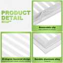 Aluminum Air Vent Grille, 15 x 15 Inch(Duct Opening) Exhaust Vent Cover Louvered Vent Grill for Wall Door Ceiling Cabinet Wardrobe Radiator Heating System, Matte White, One Size