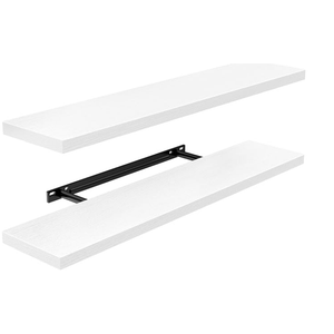 Floating Shelves, Wall Shelves for Bathroom/Living Room/Bedroom/Kitchen Decor, White Shelves with Invisible Brackets Set of 2 23 in