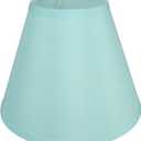 Aspen Creative 58927A Empire Uno Lamp Shade in Aquamarine, 5" Top x 10" Bottom x 8" Slant Height, Slip UNO 33mm