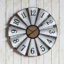 Vantic 30'' Windmill Large Wall Clock, Distressed Metal Clock