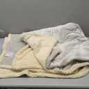 Luciphia Waterproof Pet Blanket, Liquid Pee Proof Dog Blanket for Sofa Bed Couch, Reversible Sherpa Fleece Furniture Protector Cover for Small Medium Large Dogs Cats, Grey Beige XLarge（85" x 57"）