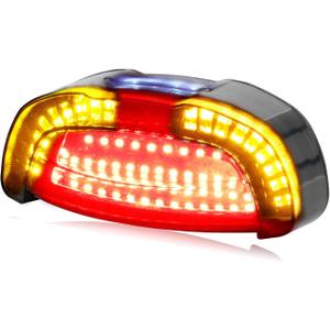 NTHREEAUTO Motorcycle Tail Light Brake Lights Integrated LED Turn Signals Compatible with Honda Yamaha Suzuki ATV Cruiser Sportbikes Touring Dirt Bike Standard Street Bikes