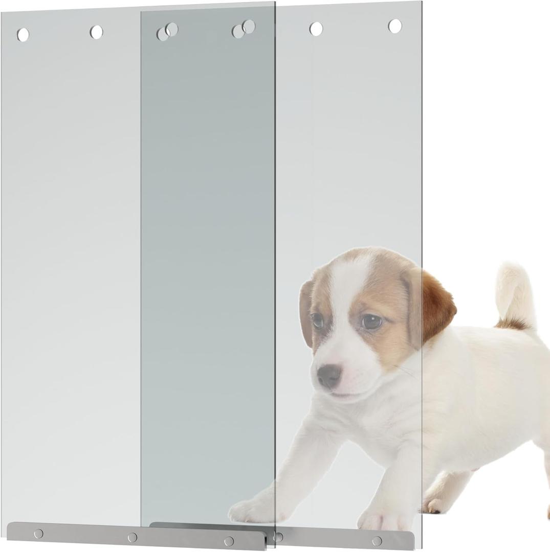 2pack Dog Door Replacement Flaps Size 9 3/4" x 17", Doggie Door Replacement Flaps fit Dogs up to 65 lbs, Doggy Door Replacement Flap XL Flexible,BPA-Free, Weather Resistant Materials