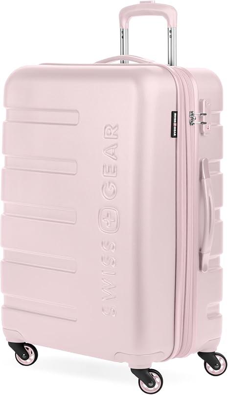 SwissGear 7366 Signature Hardside Expandable Luggage with Spinner Wheels, TSA Lock, Coral Almond, Checked-Large 27-Inch