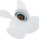 13x17, 4 Blades Aluminum Outboard Propeller Compatible with Yamaha Engines 50HP 60HP 70HP 75HP 80HP 85HP 90HP 100HP 115HP 130HP, 15 Spline Tooth, RH
