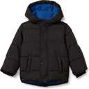 Amazon Essentials Babies, Toddlers, and Boys' Heavyweight Hooded Puffer Jacket (12 Months, Black)