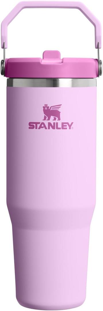 STANLEY IceFlow 2.0 Flip Straw Tumbler with Handle 30 oz | Twist On Lid and Flip Up Straw | Leakproof Water Bottle | Insulated Stainless Steel | BPA-Free | Soft Orchid