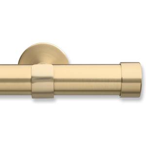 MODE Cambria Designer Series - Premium 6 foot Custom Curtain Rod - 1-1/8 inch Large Diameter - Non-Adjustable for a Seamless Look - Premium Designer Brackets and End Caps - Brushed Gold Finish