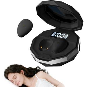 Sleep Earbuds for Side Sleepers, Mini Invisible Wireless Bluetooth 6.0 Micro Sleep Headphones, Hidden Earbuds with LED Screen for Small Ears Sleeping Working, Exercise, Hiking(Black)