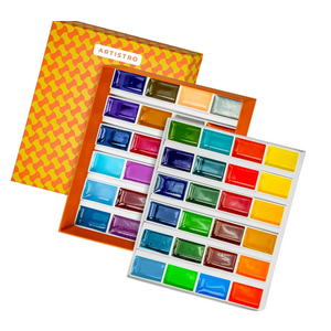 ARTISTRO WATERCOLOR PAINT SET - 48 PIGMENT-RICH COLORS, XL PANS, ASTM-I LIGHTFASTNESS, HIGH TINTING STRENGTH - FOR ADULTS & KIDS 850061713490 