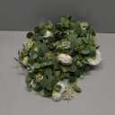 Der Rose 2 Pcs 13FT Artificial Flower Garland, White Rose & Eucalyptus Floral Garland, Faux Flower Vine for Wedding Decor Table Runner Arch & Backdrop Decor